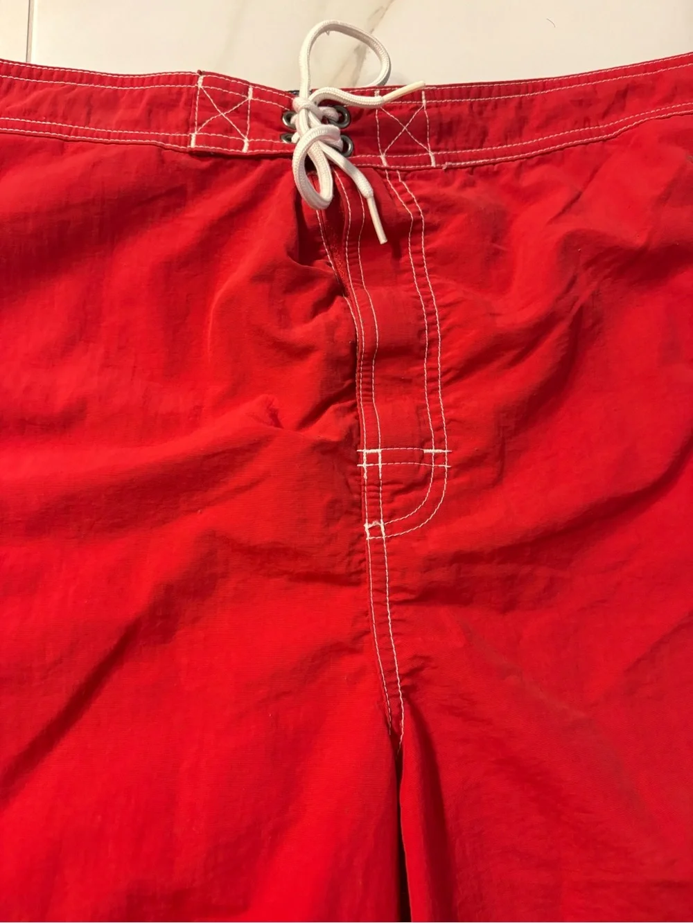 Ralph Lauren Red Men's Swim Trunks with Cargo Pocket